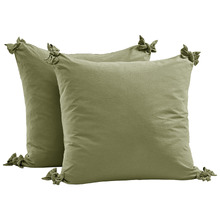 Carmine Washed Cotton European Pillowcases (Set of 2)